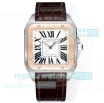 Swiss Copy Cartier Santos 100th Anniversary 2824 Watch Two-Tone Rose Gold Case 